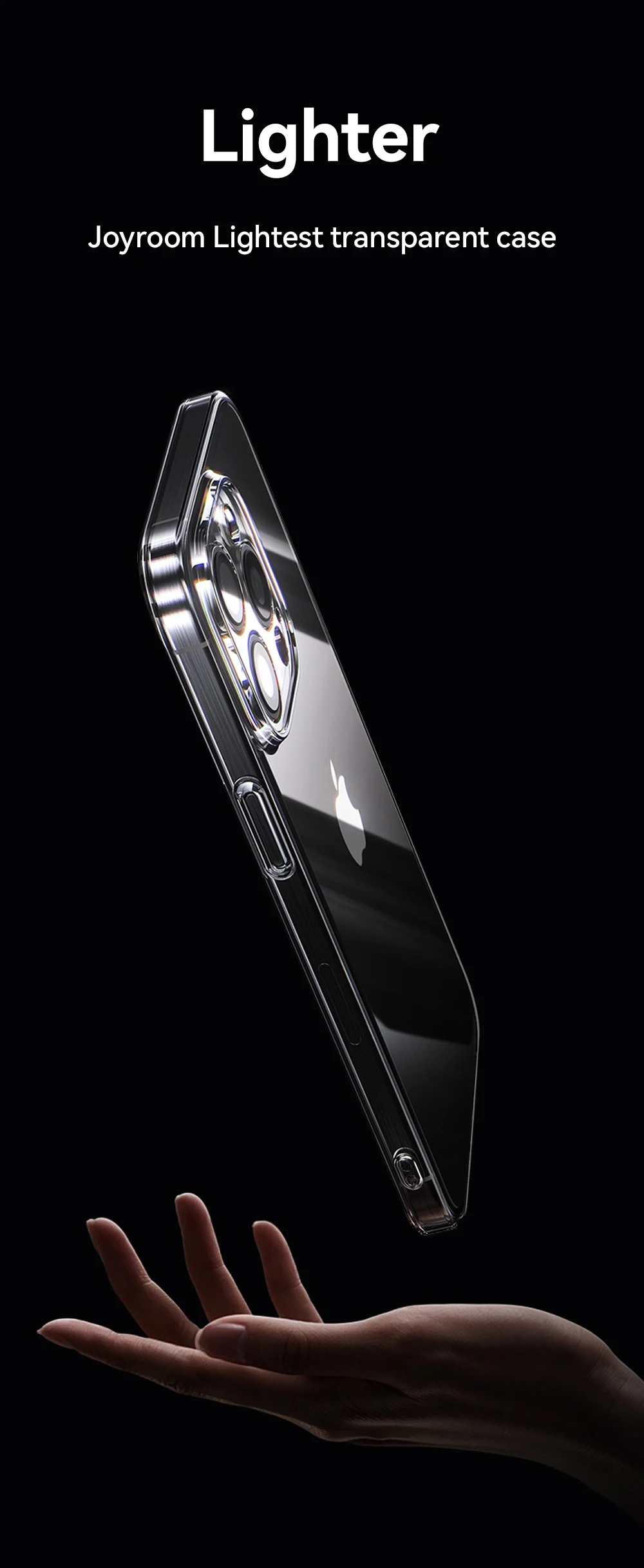 Joyroom Case For iPhone 18 Pro Max Case Crystal Transparent No Yellowing Lens Protection Cover For iPhone 17 16 15 Pro Max Case