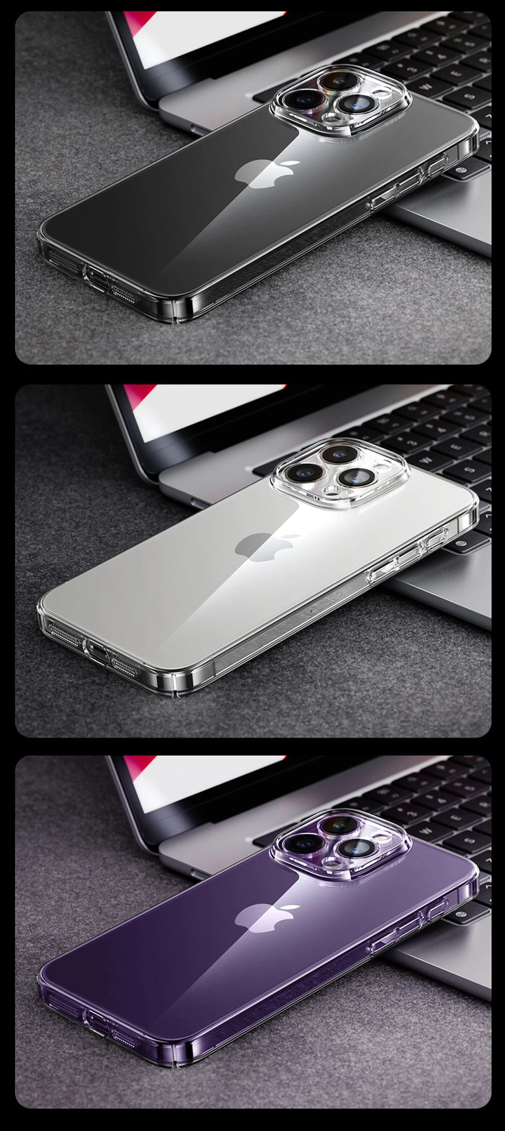 Joyroom Case For iPhone 18 Pro Max Case Crystal Transparent No Yellowing Lens Protection Cover For iPhone 17 16 15 Pro Max Case