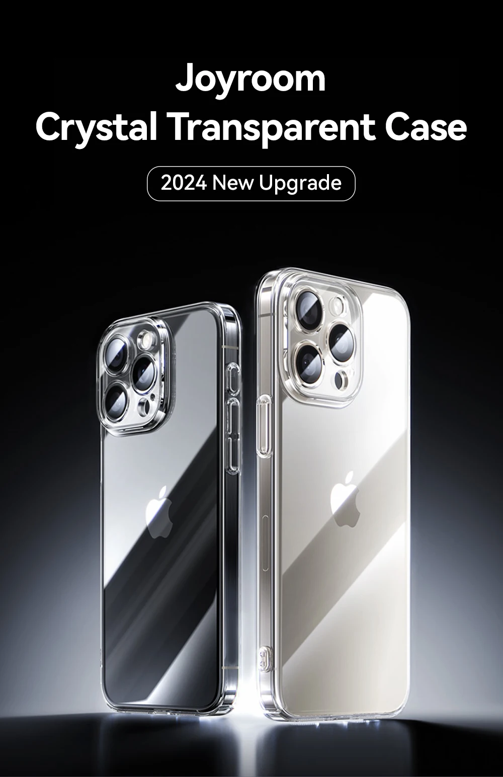 Joyroom Case For iPhone 18 Pro Max Case Crystal Transparent No Yellowing Lens Protection Cover For iPhone 17 16 15 Pro Max Case