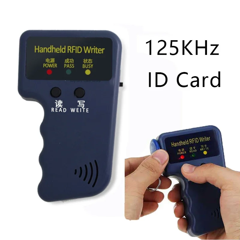 5YOA Handheld 125KHz EM4100 TK4100 RFID Copier Writer Duplicator Programmer Reader EM4305 T5577 Rewritable ID Keyfobs Tags