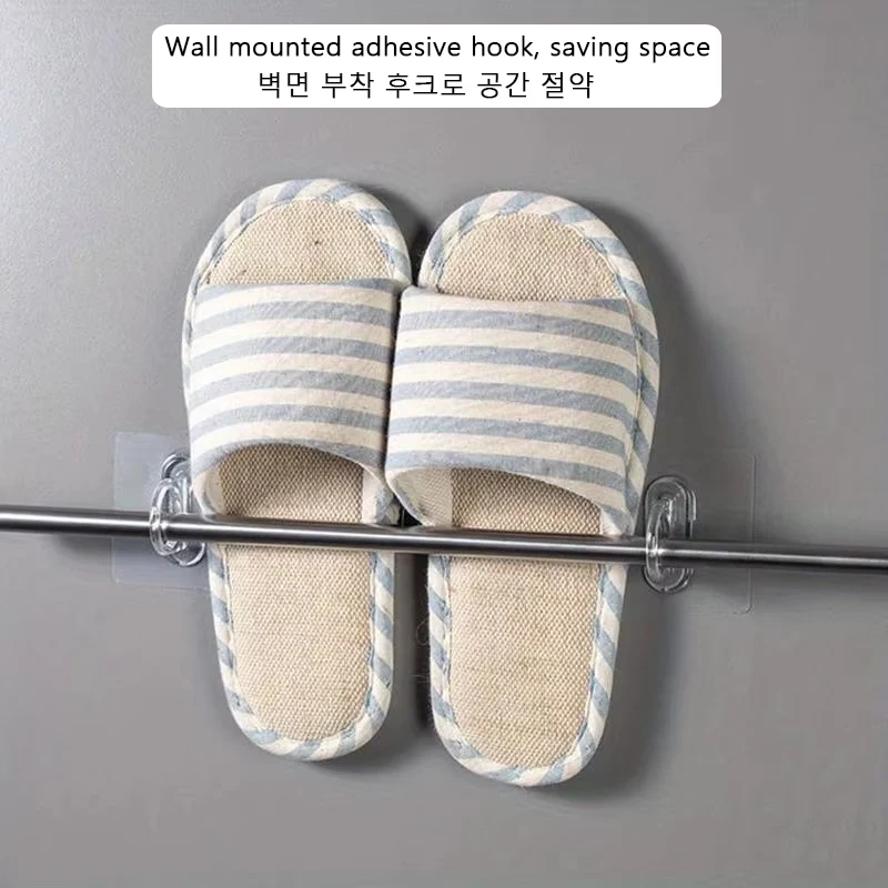 10pcs Multifunctional Wall-Mounted Round Hooks Free Punching Seamless Paste Storage Rack Kitchen Bathroom Household Ring Hange