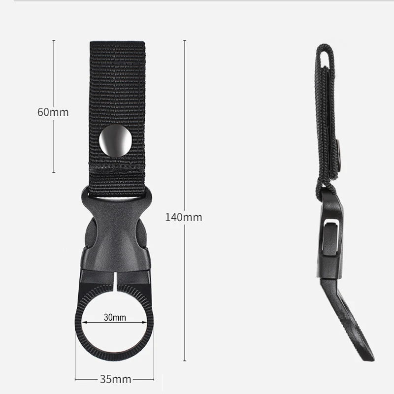 Webbing Water Bottle Holder Climbing Carabiner Belt Backpack Hanger Hooks Clip Multifunction Water Bottle Nylon Buckle Hook Clip