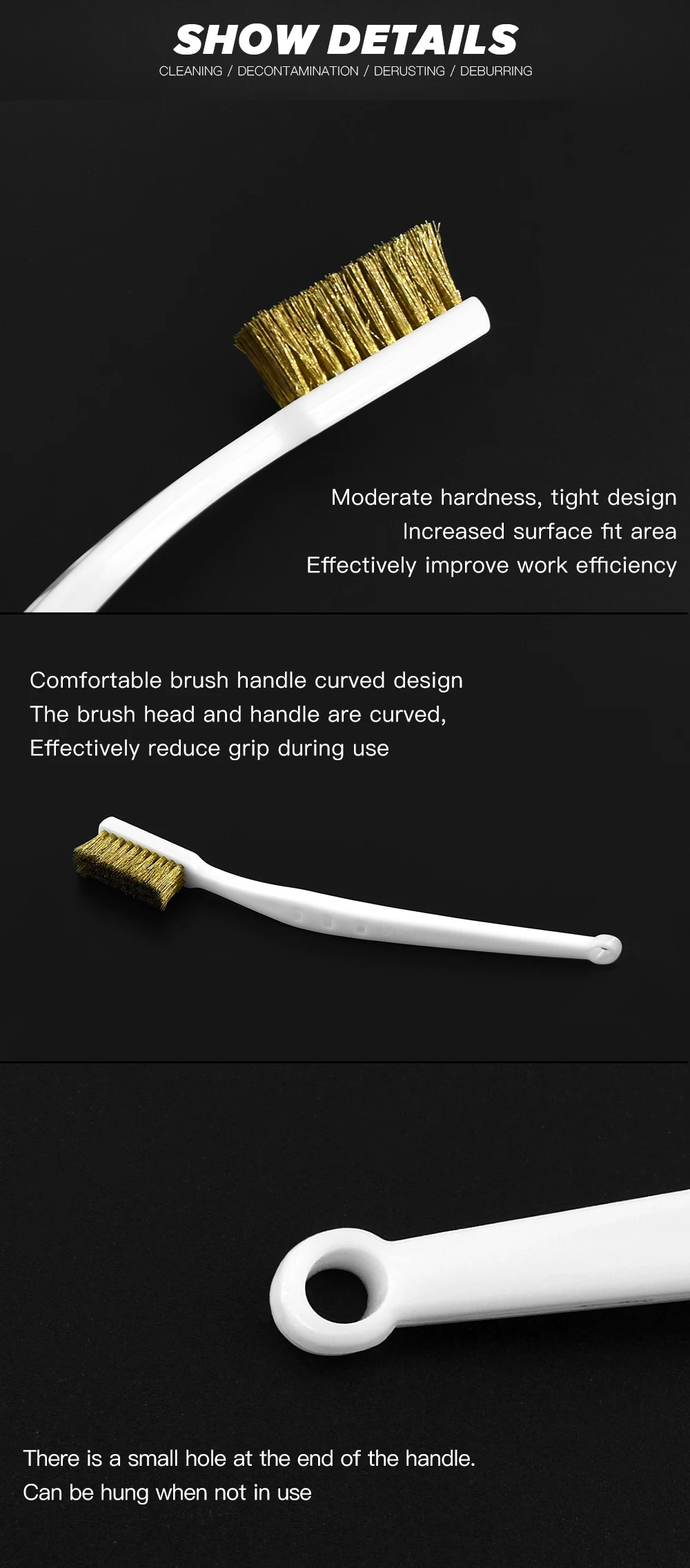 1/2/3Pcs Copper Wire Toothbrush Nozzle For 3D Printer Accessories Ender 3 CR10 MK8 E3D Extruder Cleaner Tool Copper Brush Handle