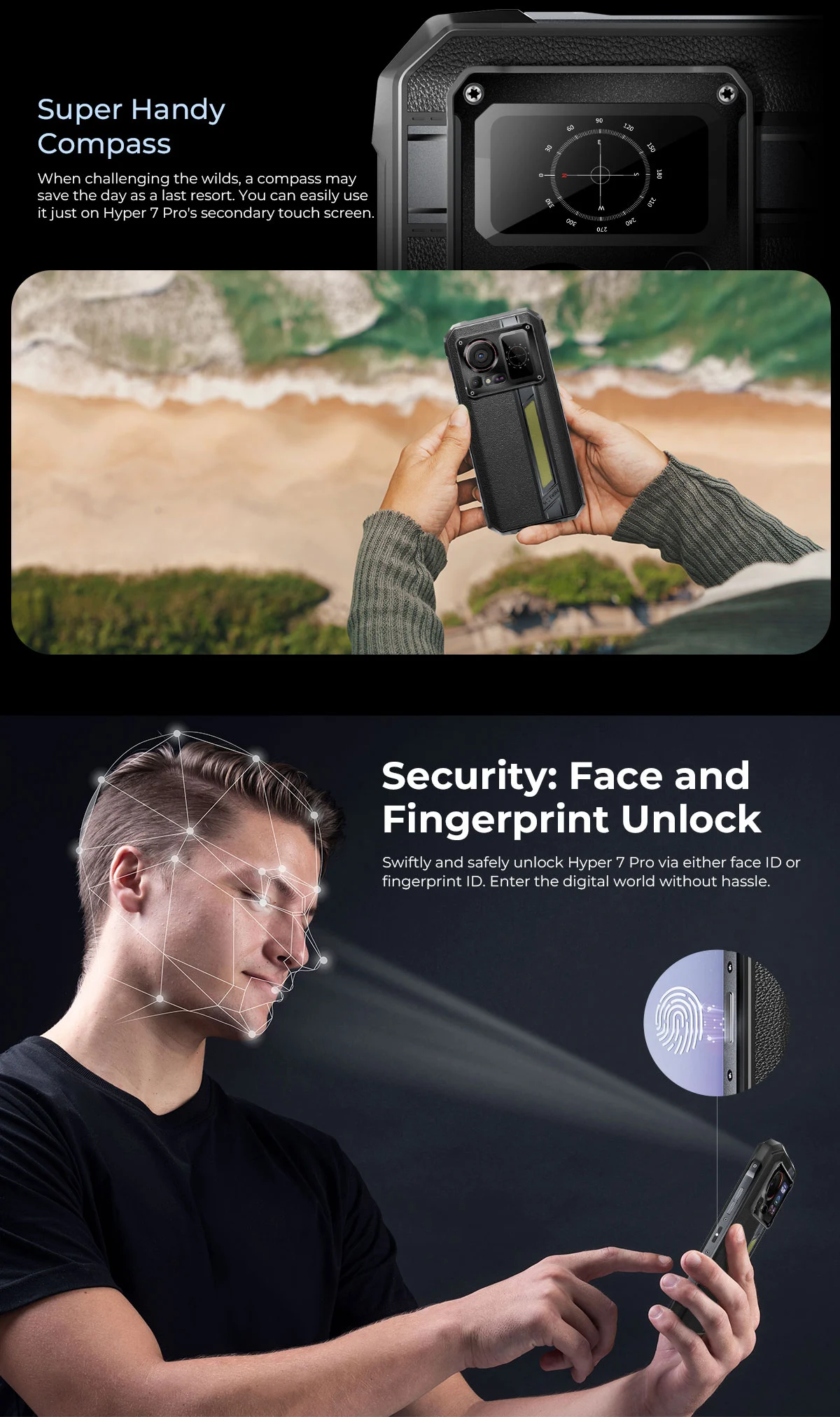 [Ship from DE] HOTWAV Hyper 7 Pro 5G Rugged Phone 200MP Android 14 6.6'' 120Hz Smartphone 36(16+20)GB 256GB 10800mAh Cell Phone