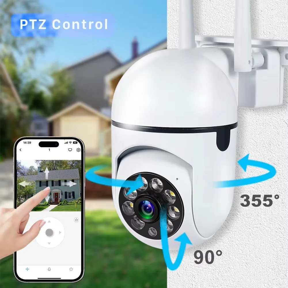 1MP Wifi IP Wireless Security Surveillance PTZ Camera 4X Zoom Cameras Tracking Two-way Audio HD Night Color Cam