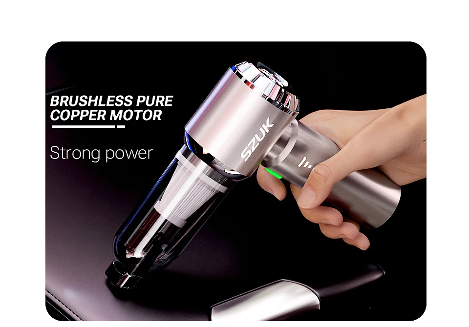 SZUK 2026 New Mini Car Vacuum Cleaner 985000Pa Wireless Vacuum Cleaner Powerful Suction Handheld Portable Vacuum Cleaner For Car