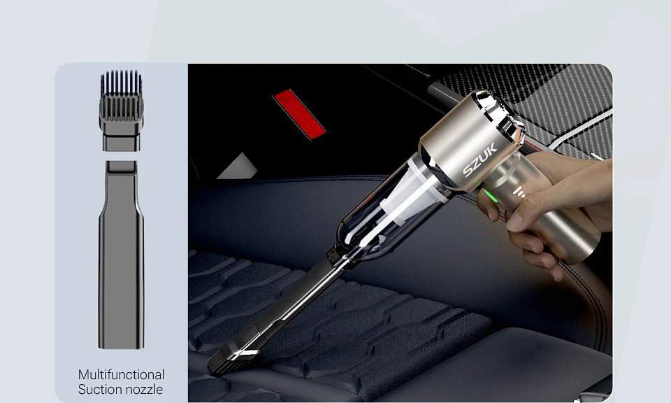 SZUK 2026 New Mini Car Vacuum Cleaner 985000Pa Wireless Vacuum Cleaner Powerful Suction Handheld Portable Vacuum Cleaner For Car