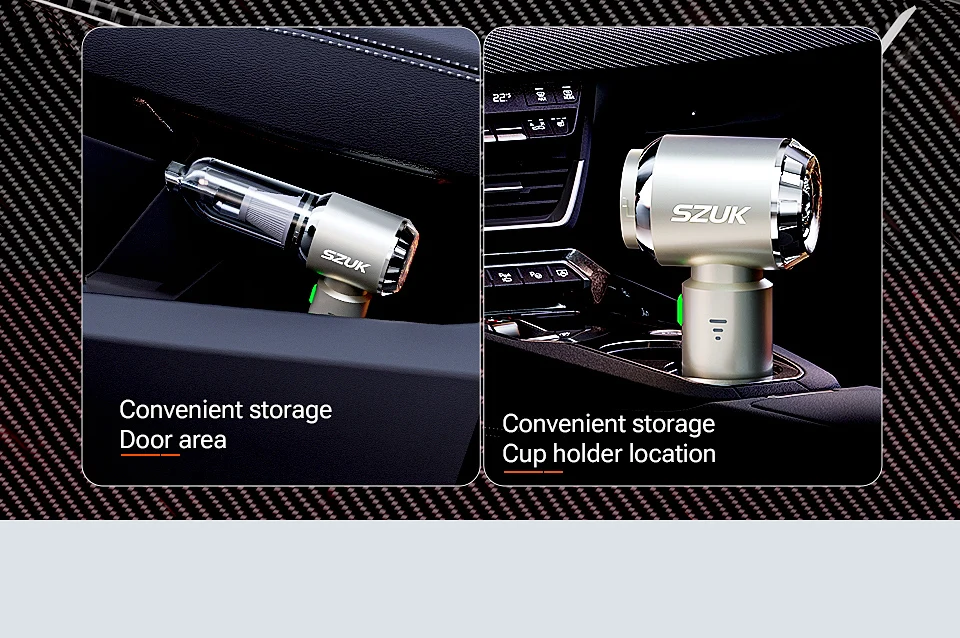 SZUK 2026 New Mini Car Vacuum Cleaner 985000Pa Wireless Vacuum Cleaner Powerful Suction Handheld Portable Vacuum Cleaner For Car