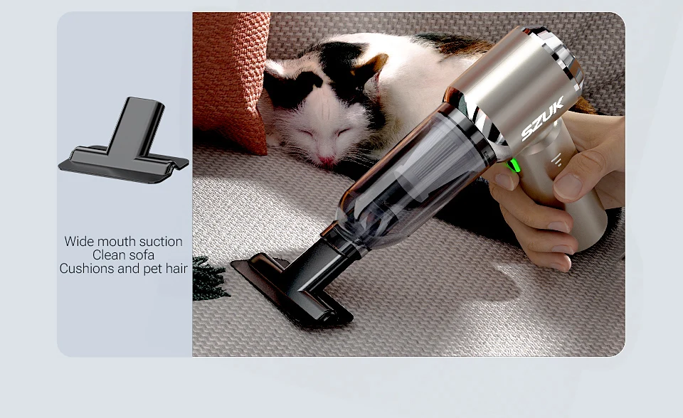 SZUK 2026 New Mini Car Vacuum Cleaner 985000Pa Wireless Vacuum Cleaner Powerful Suction Handheld Portable Vacuum Cleaner For Car