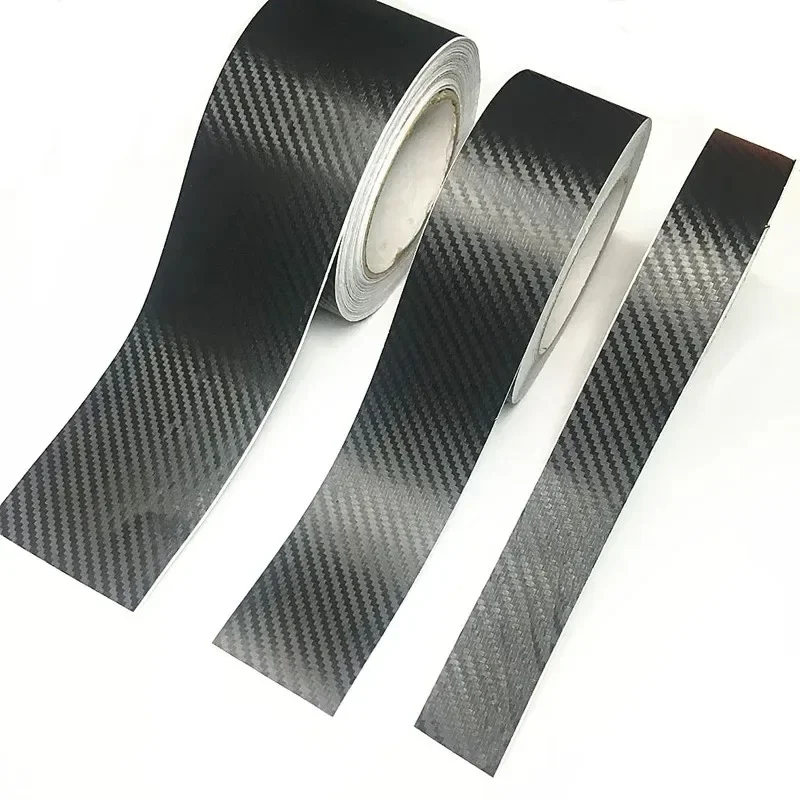 1/2pcs Nano Carbon Fiber Car Sticker Paste Protector Strip DIY Automotive Protective Film Car By Sill Side Anti Scratch Tape