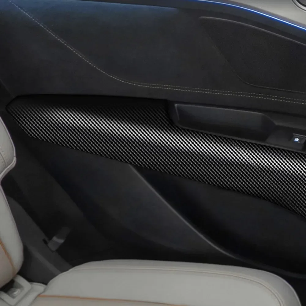 1/2pcs Nano Carbon Fiber Car Sticker Paste Protector Strip DIY Automotive Protective Film Car By Sill Side Anti Scratch Tape