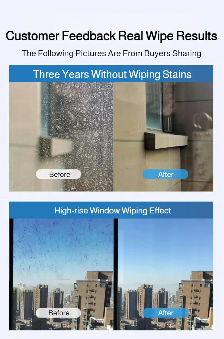 2in1 Highrise Glass Brush Window with Squeegee and Mini Brush Rotatable Glass Wiper Home Cleaning Tool for Glass,Walls and Floor