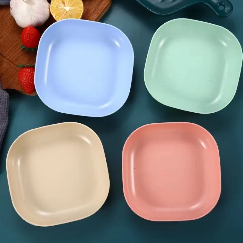 10pcs Set Reusable Fruit & Dessert Plates - Washable, Multifunctional Snack Dishes with Built-In Base for Bones & Candy - Versat