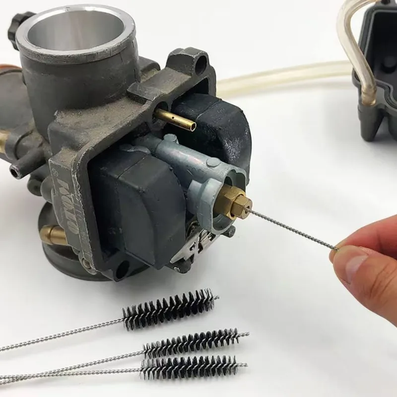 Carburetor Carbon Dirt Jet Remove Cleaning Needles Brushes Cleaner Tools for Automobile Motorcycle ATV Welder Carb Chainsaw