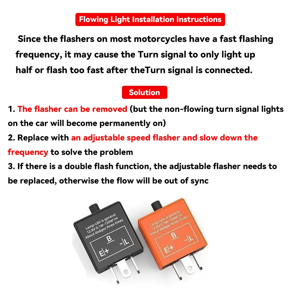 Moto Led Flowing Water Blinker Bendable Flashing Signals Lamp Universal Motorcycle Turn Signal Light Built Relay 12V Flasher