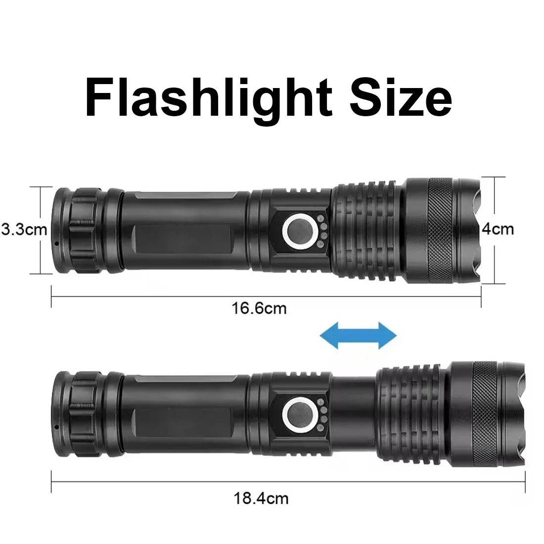 Rechargeable Flashlights High Power LED Tactical Flashlight Super Bright Handheld Hunting Torch Light for Emergency Hiking