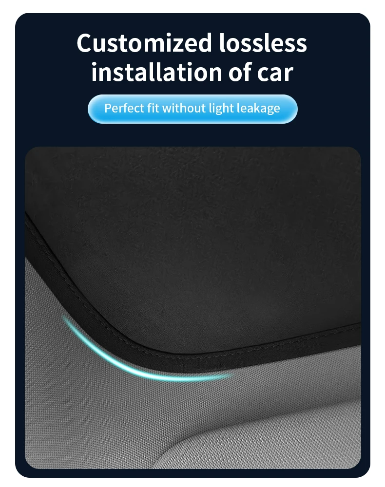 Heenvn For Tesla Model 3Y Model 3 Highland Model Y Juniper 2025 2026 Ice Cloth Buckle Glass Roof Sunshade Car Front Rear Sunroof