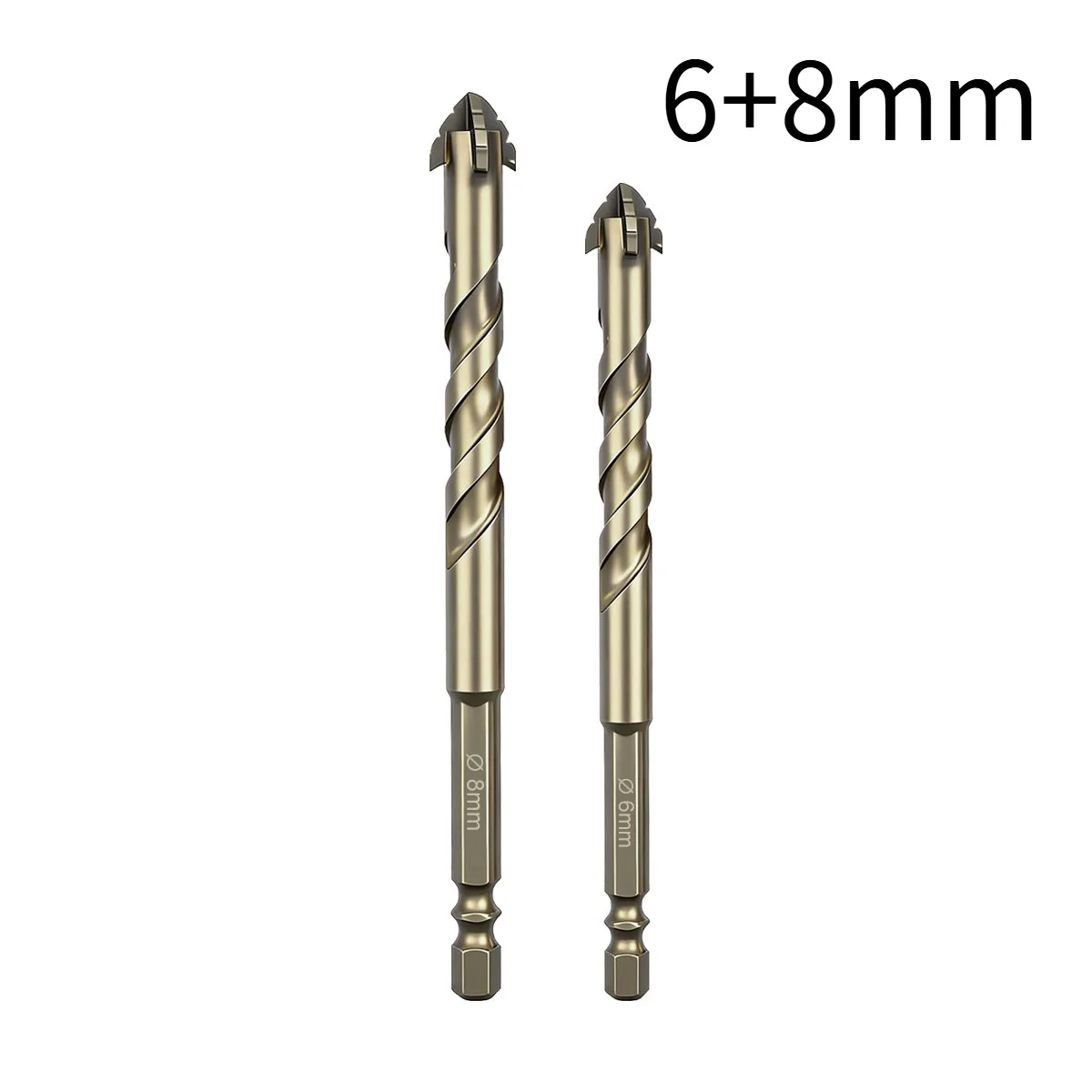 High-Four-Edged Serrated Eccentric Drill for Dry Drilling of Ceramic Tiles, Glass, Marble, Concrete, Stainless Steel Drill Bits