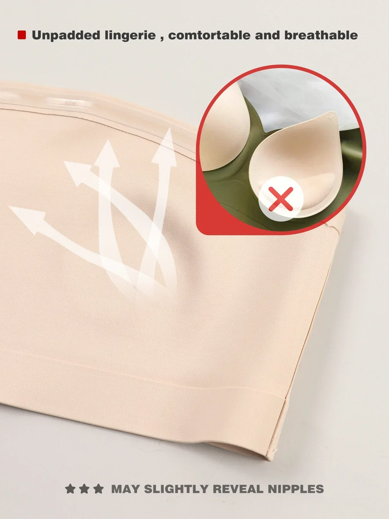 Women's Strapless No Padding Seamless Front Button Bra Comfortable Smooth Underwear