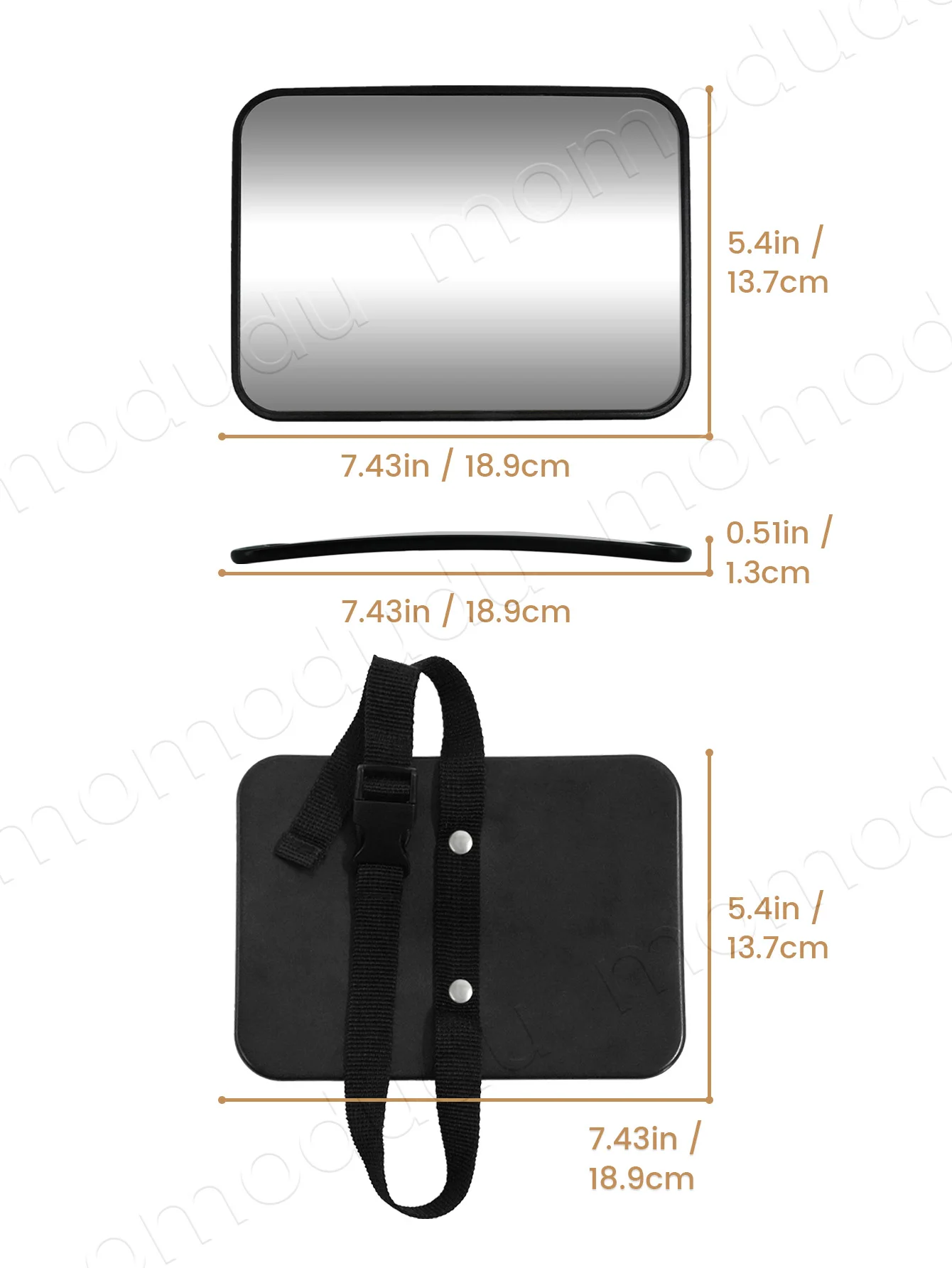 1 Pc Crash Tested And Certified Shatterproof Baby Car Mirror For Rear Facing Infant With Wide Larger Crystal Clear View