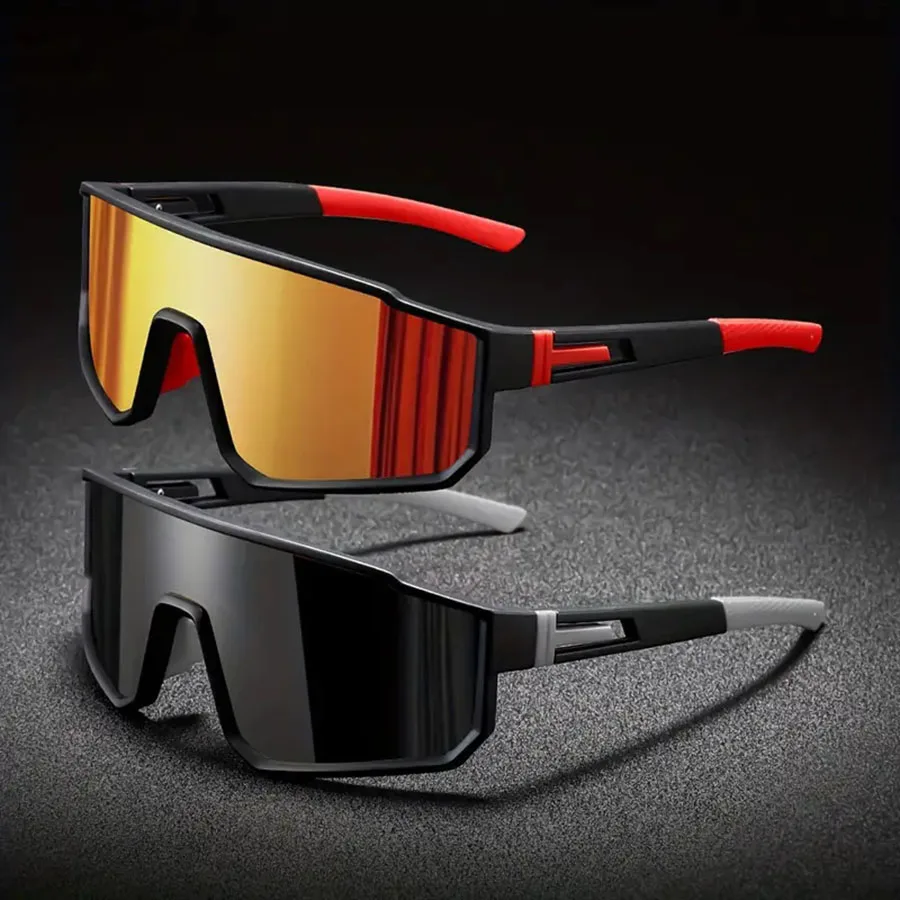 Men's Oversized Cycling Glasses for Men Bicycle Windproof Colorful Coating Sunglasses Outdoor Sports Motorcyc
