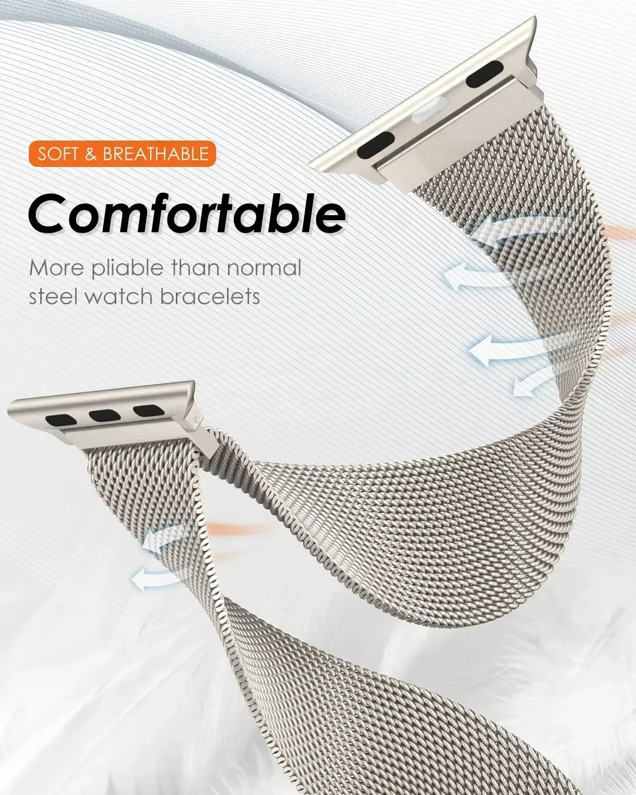 Milanese Strap For Apple Watch Band Ultra 2 49mm 44mm 40mm 45mm 41mm 38mm 44mm Bracelet F or iWatch Series 9 3 6 5 SE 7 8 Strap