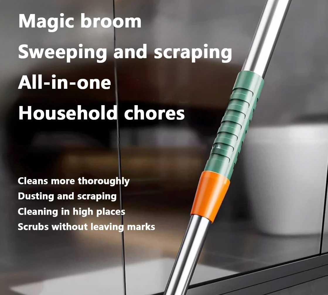 Silicone Scraper Broom Magic Wiper Floor Toilet Bathroom Squeegee Scrubber High Place Glass Wiper Household Cleaning Tools