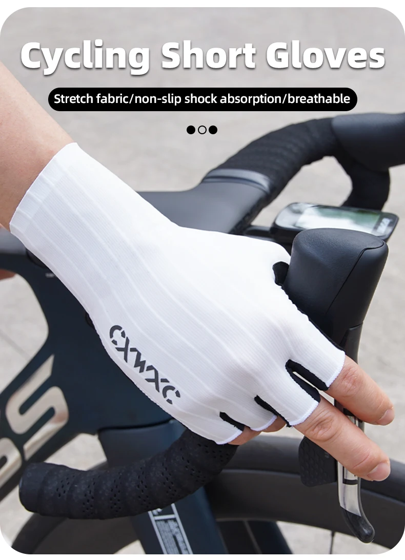 CXWXC Cycling Half Finger Gloves Men Women Breathable Anti-slip Glove Fitness Sport Training Gloves With Extended Wrist Guard