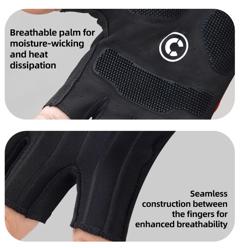 CXWXC Cycling Half Finger Gloves Men Women Breathable Anti-slip Glove Fitness Sport Training Gloves With Extended Wrist Guard