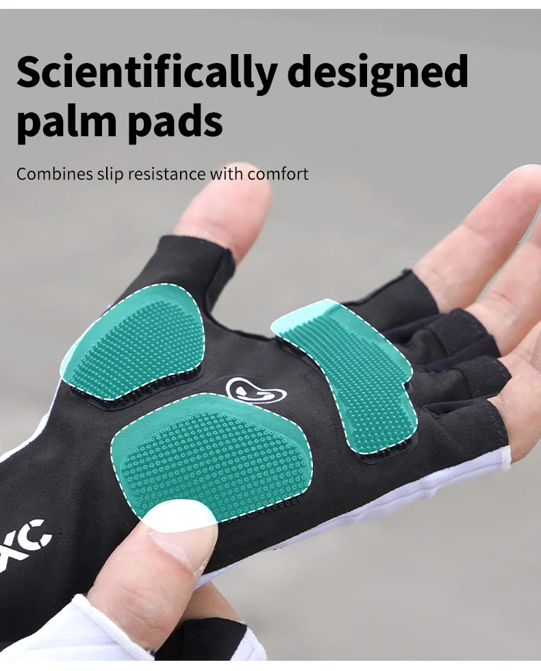 CXWXC Cycling Half Finger Gloves Men Women Breathable Anti-slip Glove Fitness Sport Training Gloves With Extended Wrist Guard
