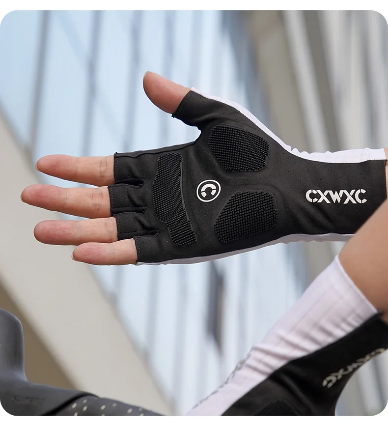 CXWXC Cycling Half Finger Gloves Men Women Breathable Anti-slip Glove Fitness Sport Training Gloves With Extended Wrist Guard