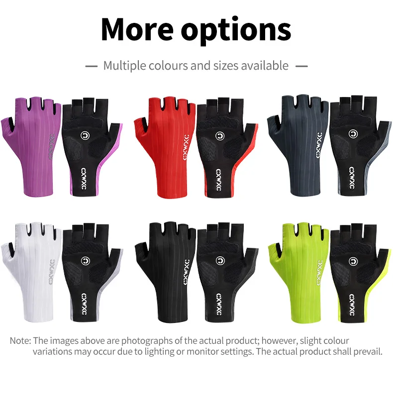 CXWXC Cycling Half Finger Gloves Men Women Breathable Anti-slip Glove Fitness Sport Training Gloves With Extended Wrist Guard