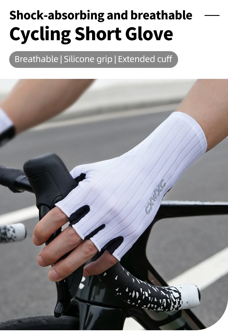 CXWXC Cycling Half Finger Gloves Men Women Breathable Anti-slip Glove Fitness Sport Training Gloves With Extended Wrist Guard