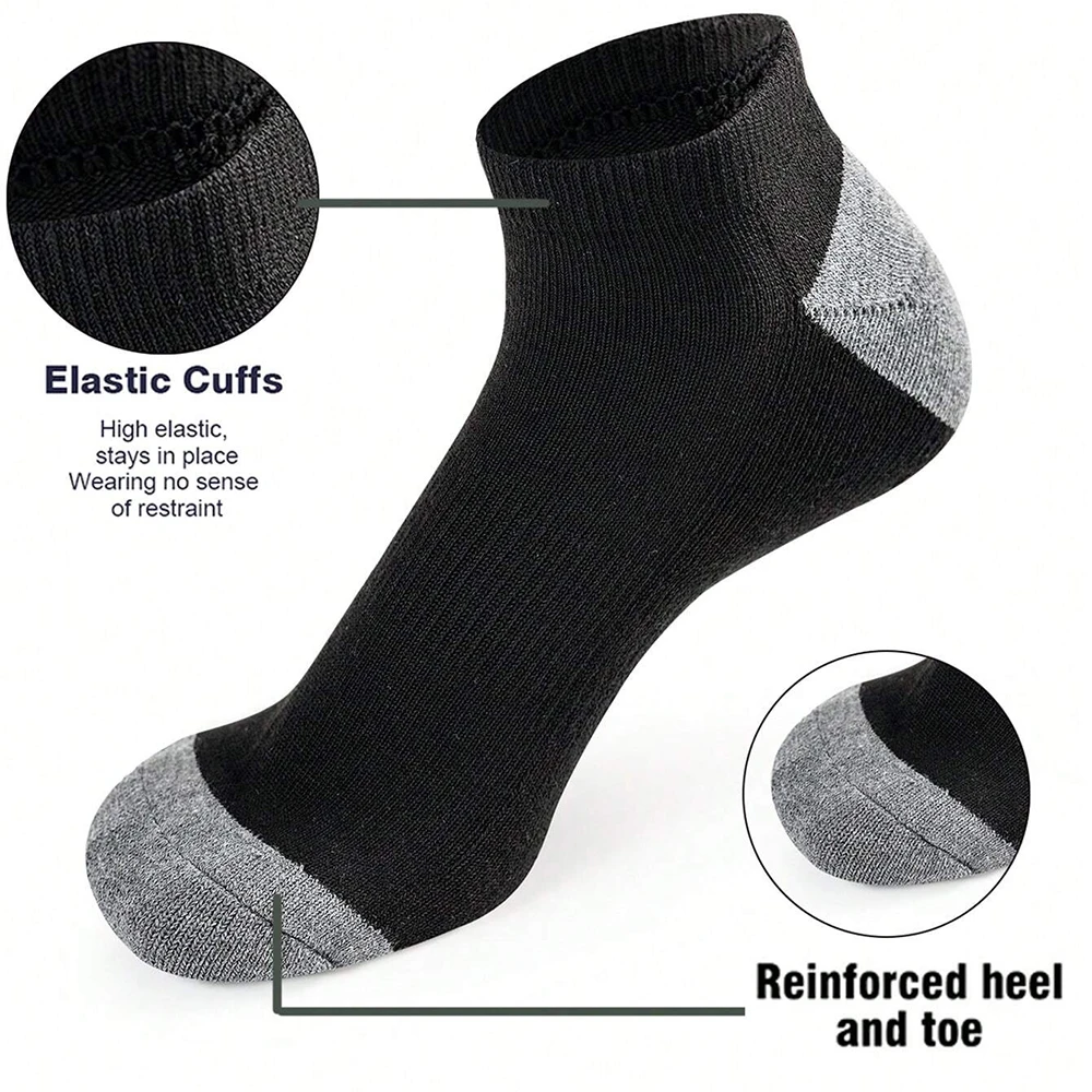 10 Pairs Of Comfortable Breathable Socks Sweat Absorbing Odor Proof Low Cut Solid Color Socks Suitable For Outdoor Activities