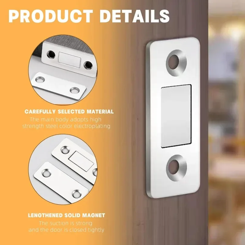 Wholesale Magnetic Door Catch Ultra-Thin Cabinet Catches Door Closed Magnets Sheet Adhesive Closet Drawer Window Magnet Latches