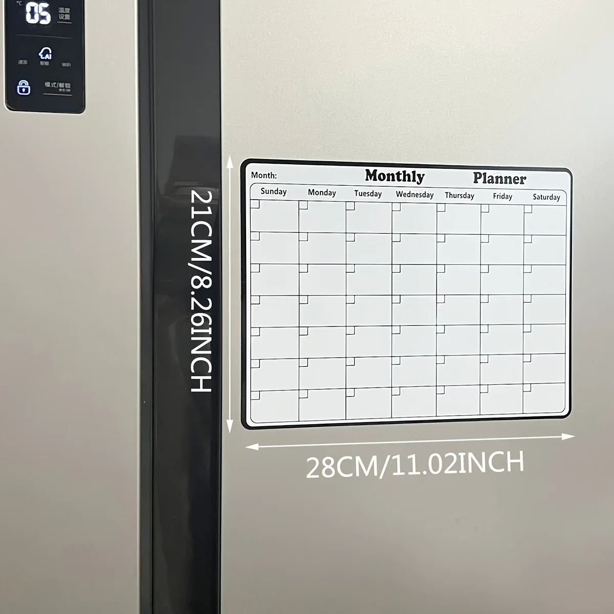 Magnetic Refrigerator Dry Erase Calendar Monthly Planner Whiteboard Record Message Board Memo Pad Fridge Magnets Kitchen Decor