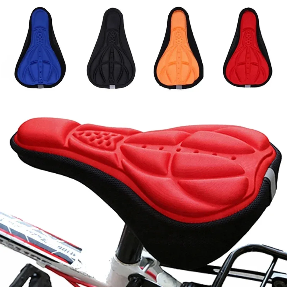2025 Bicycle Saddle 3D Soft Cycling Seat Cover MTB Mountain Bike Thickene Sponge Pad Outdoor Breathable Cushion Bike Accessories