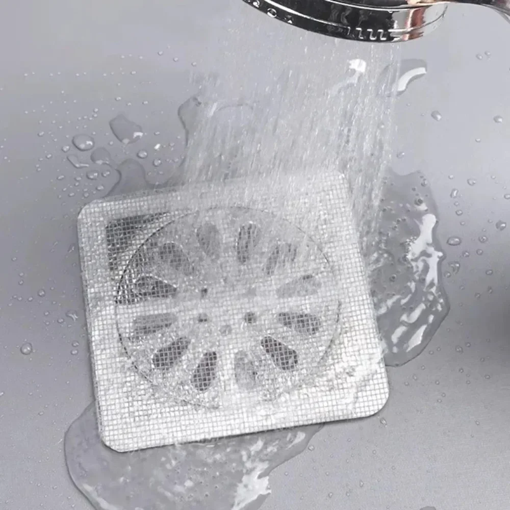 Disposable Shower Drain Hair Catcher Mesh Shower Drain Covers Floor Sink Strainer Filter Hair Stopper For Bathroom Kitchen