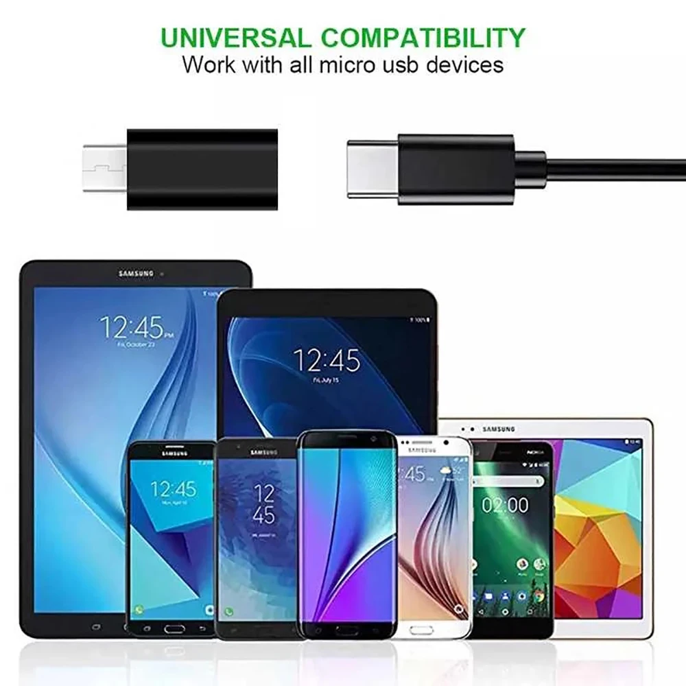 Mini Type C To Micro USB Android Charging Adapter Converter for Samsung Xiaomi Huawei Usbc To Microusb V8 Sync Charger Jack