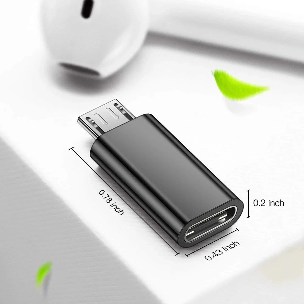 Mini Type C To Micro USB Android Charging Adapter Converter for Samsung Xiaomi Huawei Usbc To Microusb V8 Sync Charger Jack