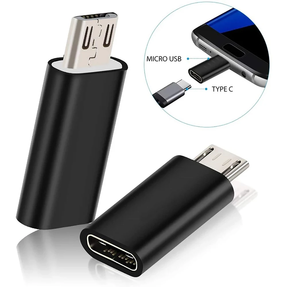 Mini Type C To Micro USB Android Charging Adapter Converter for Samsung Xiaomi Huawei Usbc To Microusb V8 Sync Charger Jack