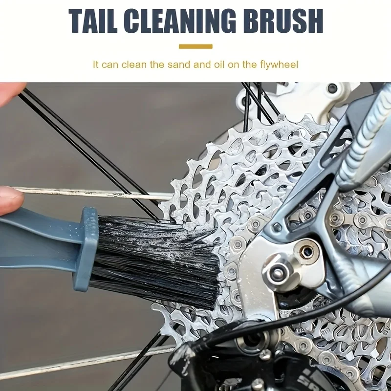 Plastic Chain Gear Grunge Wheel Brush Bicycle Chain Cleaning Brush Portable Bike Motorcycle Cleaning Tool Rim Care Tire