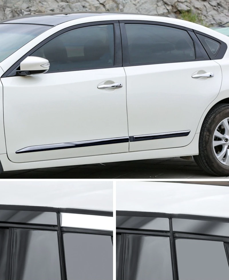 Car Stickers Bright Black Auto Window Edge Protector Trim Car Body/ Door Anti-scratch Protection Strip Chrome Styling Decorative