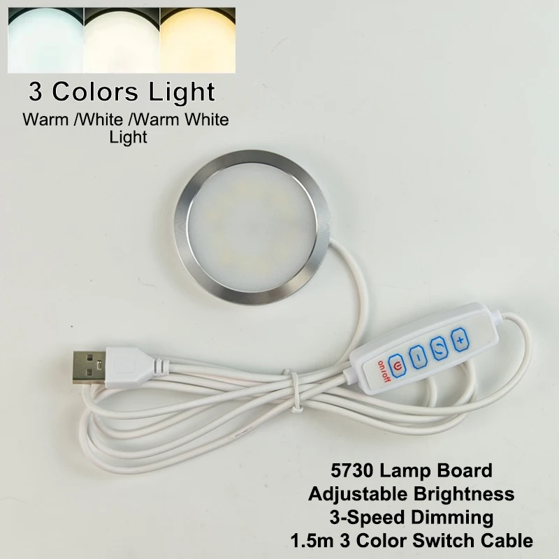 For Bambu Lab Led Lamp Kit Adjustable Light Kit Led Light Parts Hardware DIY Model white /cold/warm light Without Lamp shell 001