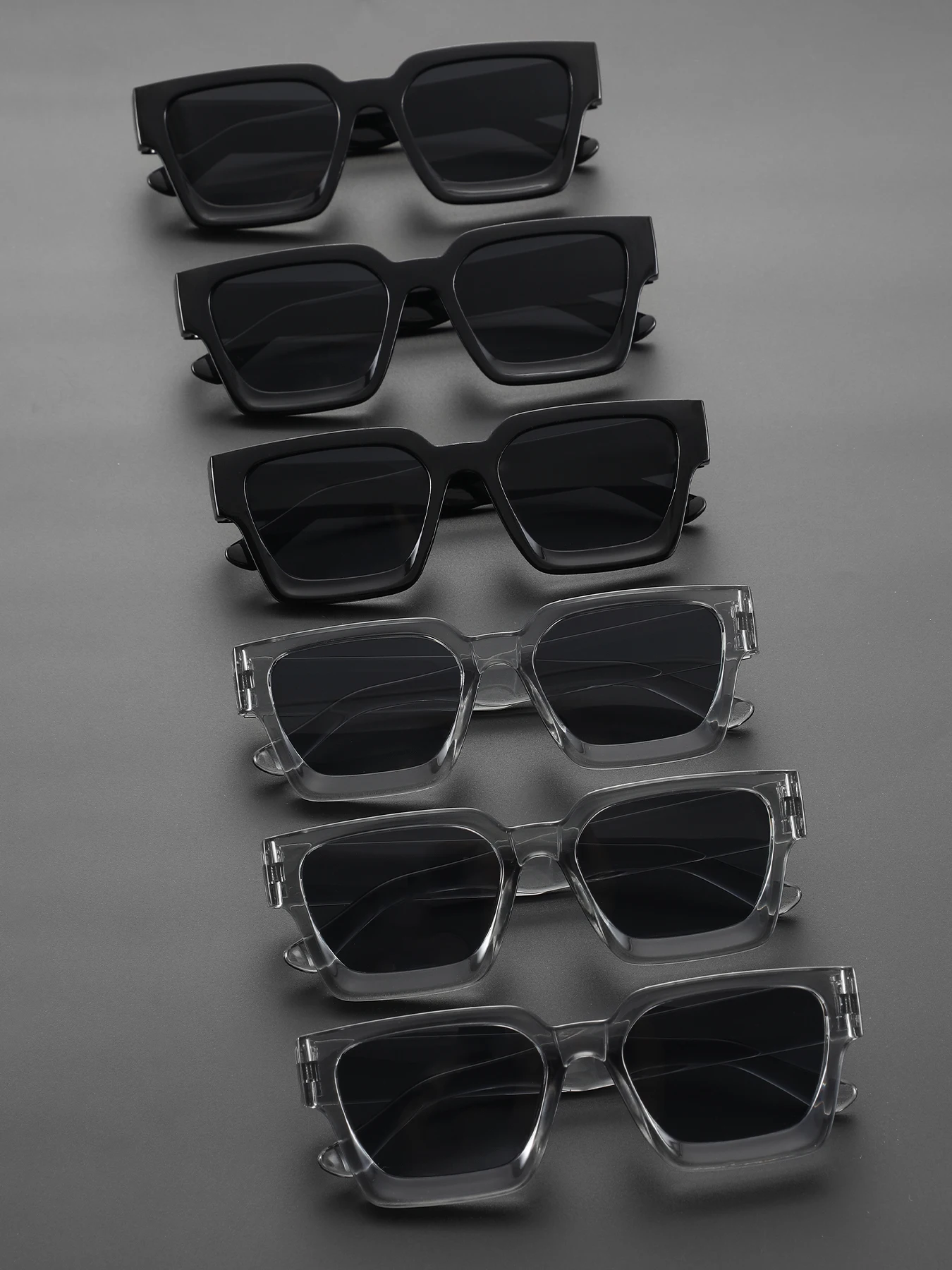 1/2 PC S Classic Fashion Square Plastic Frame Women Sunglasses For Men Daily Life Shades Eyewear Accessories.