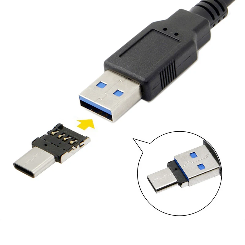 1/5PCS Universal Type-C Micro USB to USB 2.0 OTG Adapter Connector for Cell Smartphone USB2.0 Type C Micro USB OTG Cable Adapter