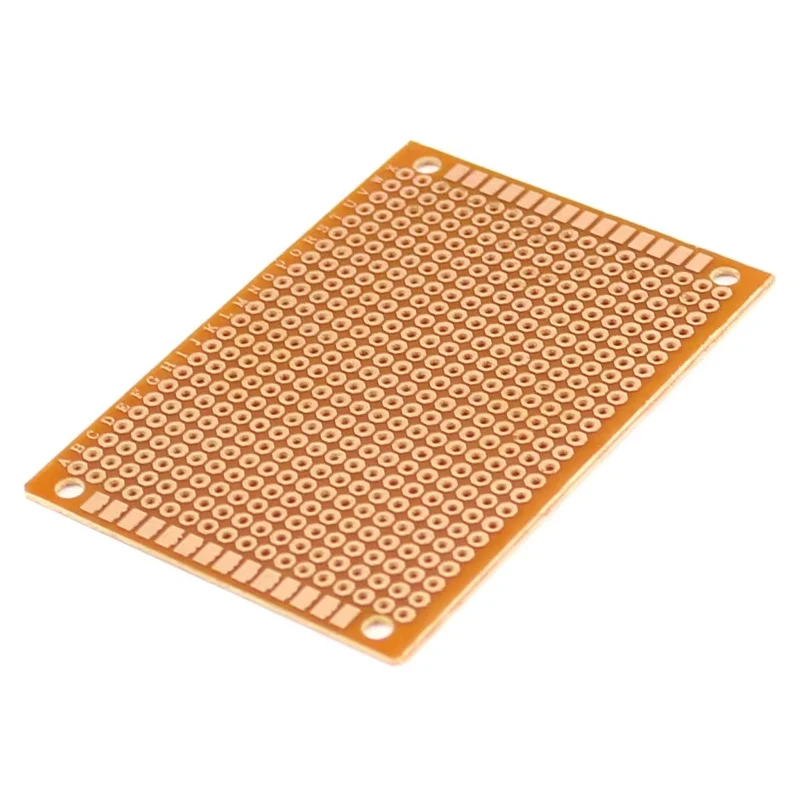 10PCS 5x7CM 5*7CM PCB Breadboard Protoboard Single-Sided Universal Printed Circuit Boards 1.2MM Thick DIY Set Yellow