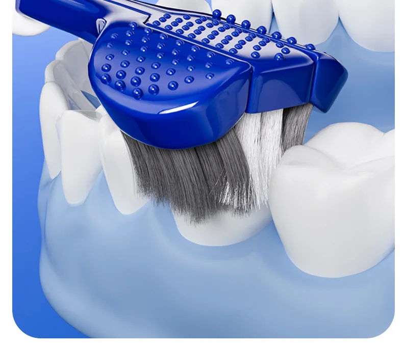 3D Manual Toothbrush 6pcs Three sided U-shaped Soft Toothbrush for Comprehensive Oral Cleaning for Adults, Men and Women, Coup