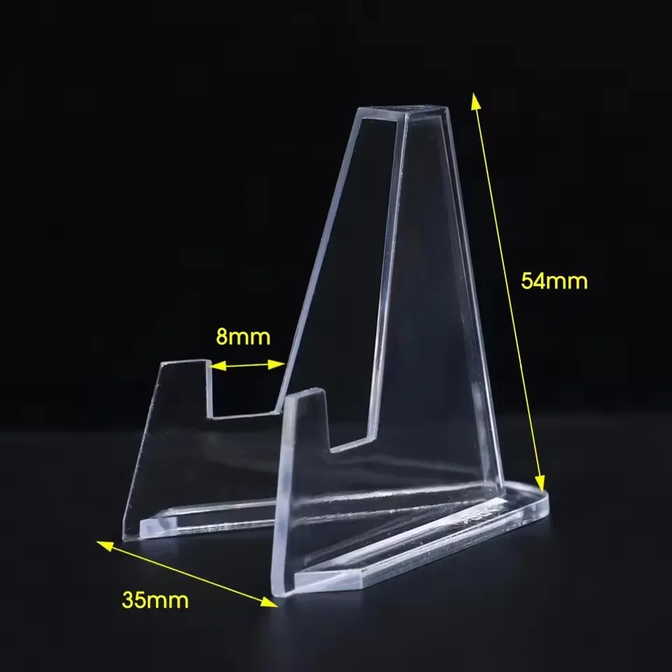 1-30PCS Clear Acrylic Coin Display Stand Holders Small Easel Rack Trading Card Holder Support for Kpop Idol Card Organizer