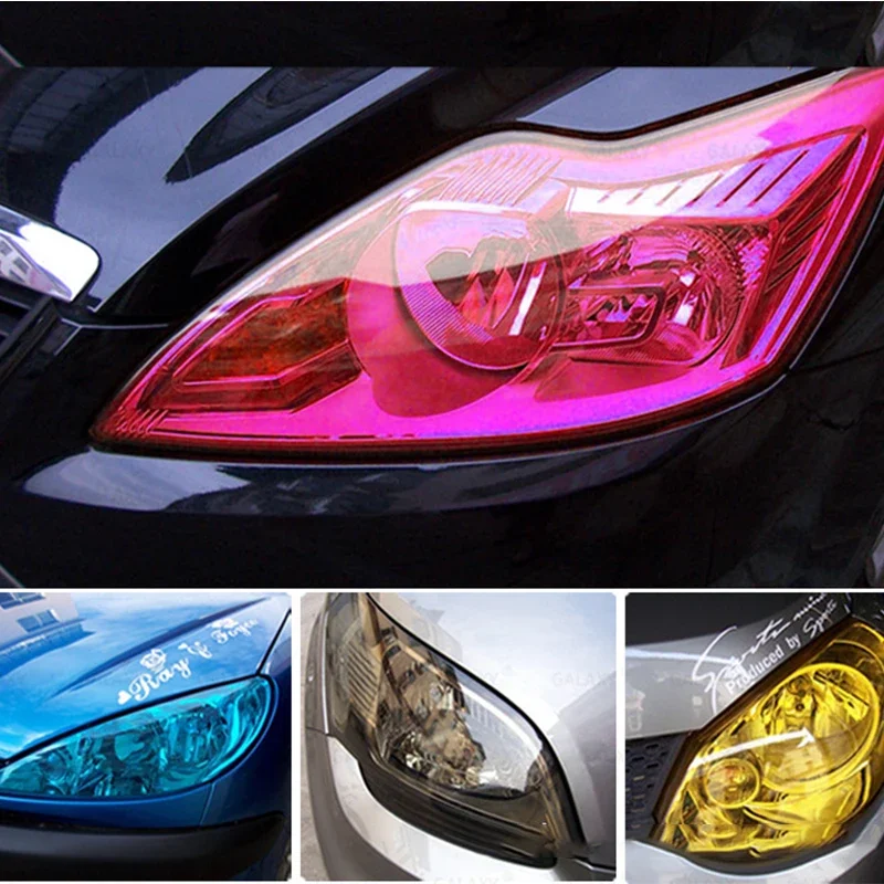 Car Headlight Taillight Protective Film Tint Vinyl Film Auto Lamp Film Sticker Sheet Color-Changing Smoke Matt Rear Fog Stickers